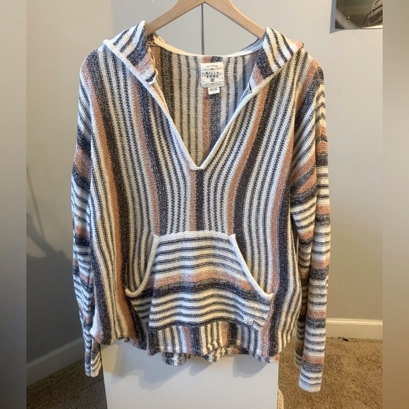 BILLABONG Stripped Hoodie Sweater Size L - Picture 3 of 8